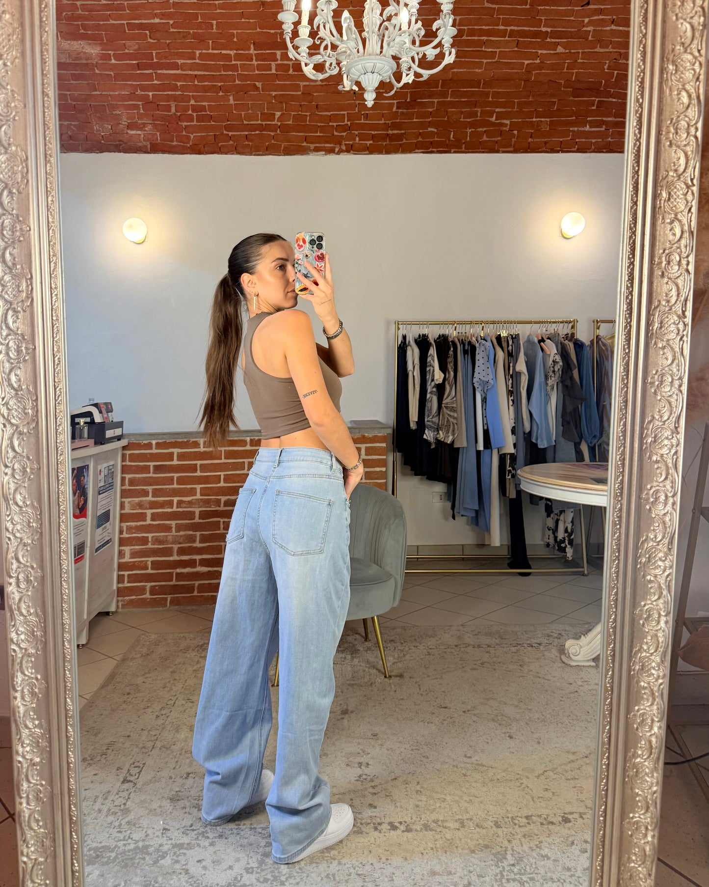 Jeans baggy elasticizzati