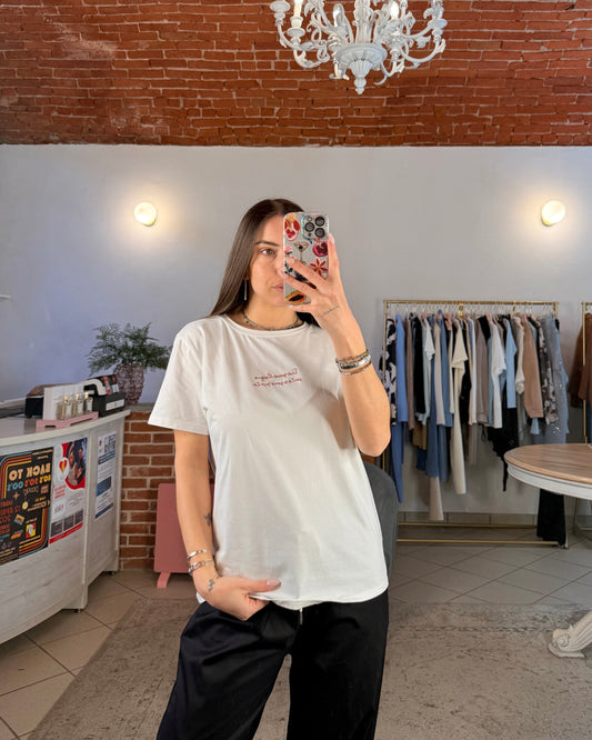 T-shirt “Due gocce d’acqua santa e sono pronta”