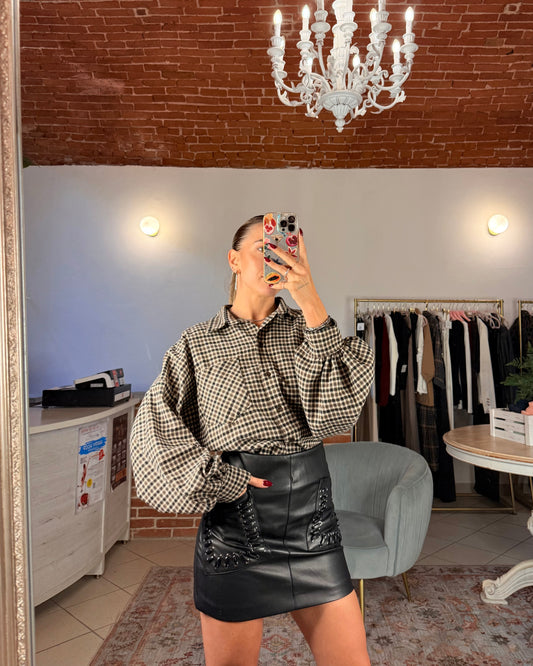 Minigonna in simil pelle