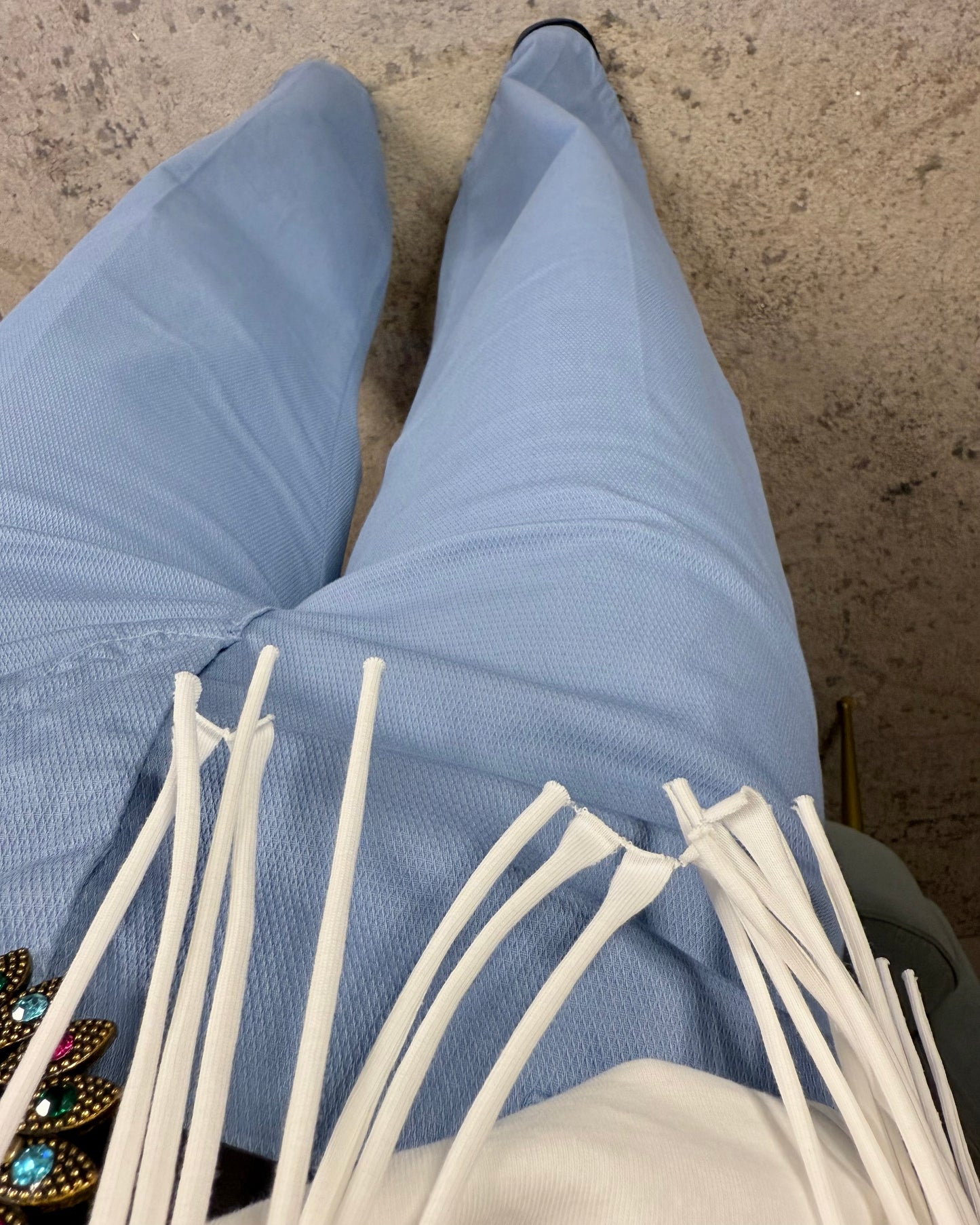 Pantalone wide leg in cotone