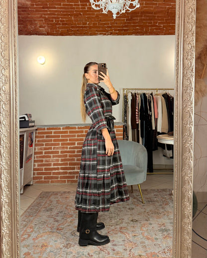 Flannel shirt dress