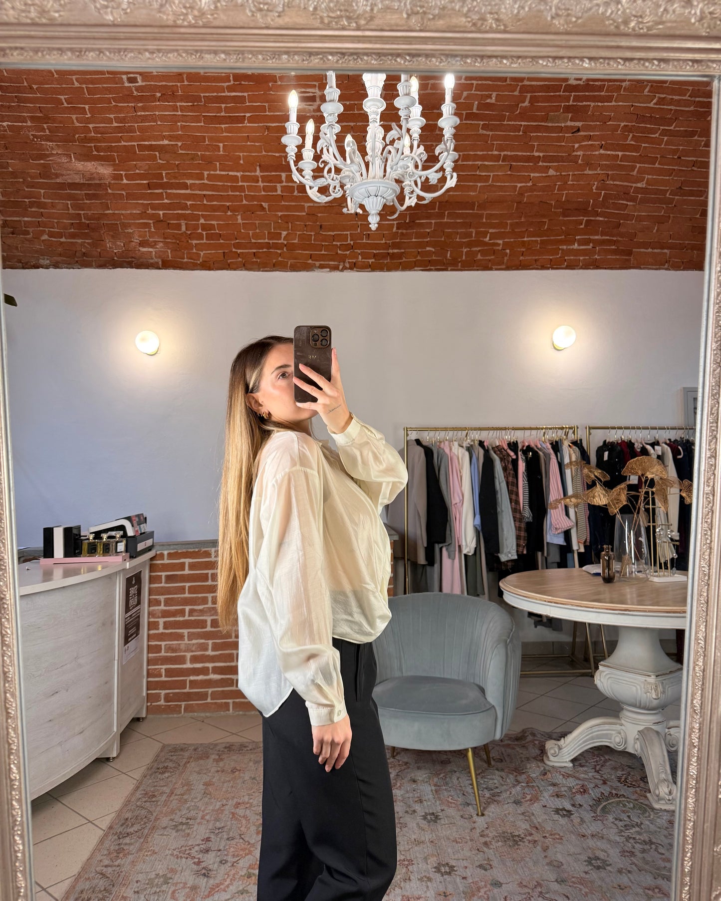 Camicia tencel con torchon
