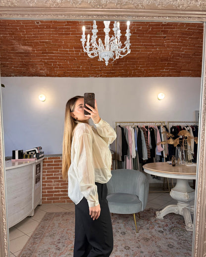 Camicia tencel con torchon