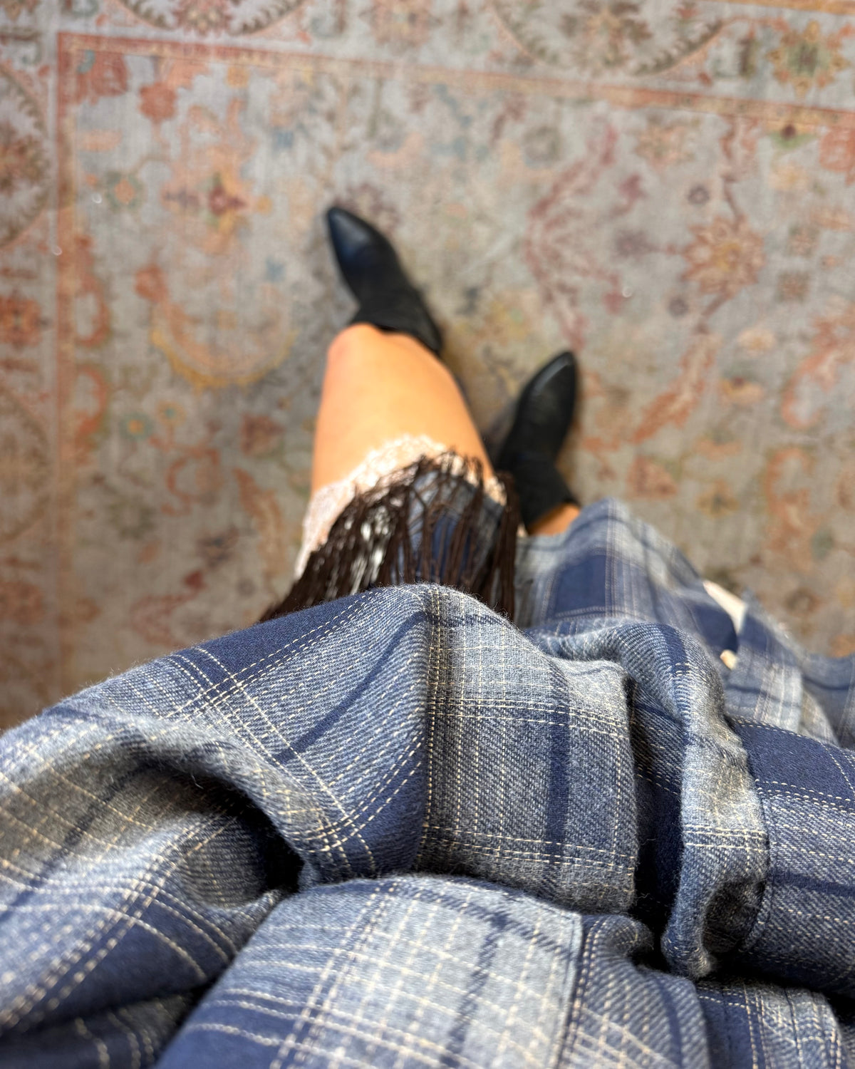Camicia flanella con frange