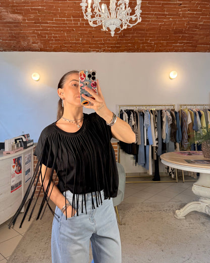 T-shirt con frange