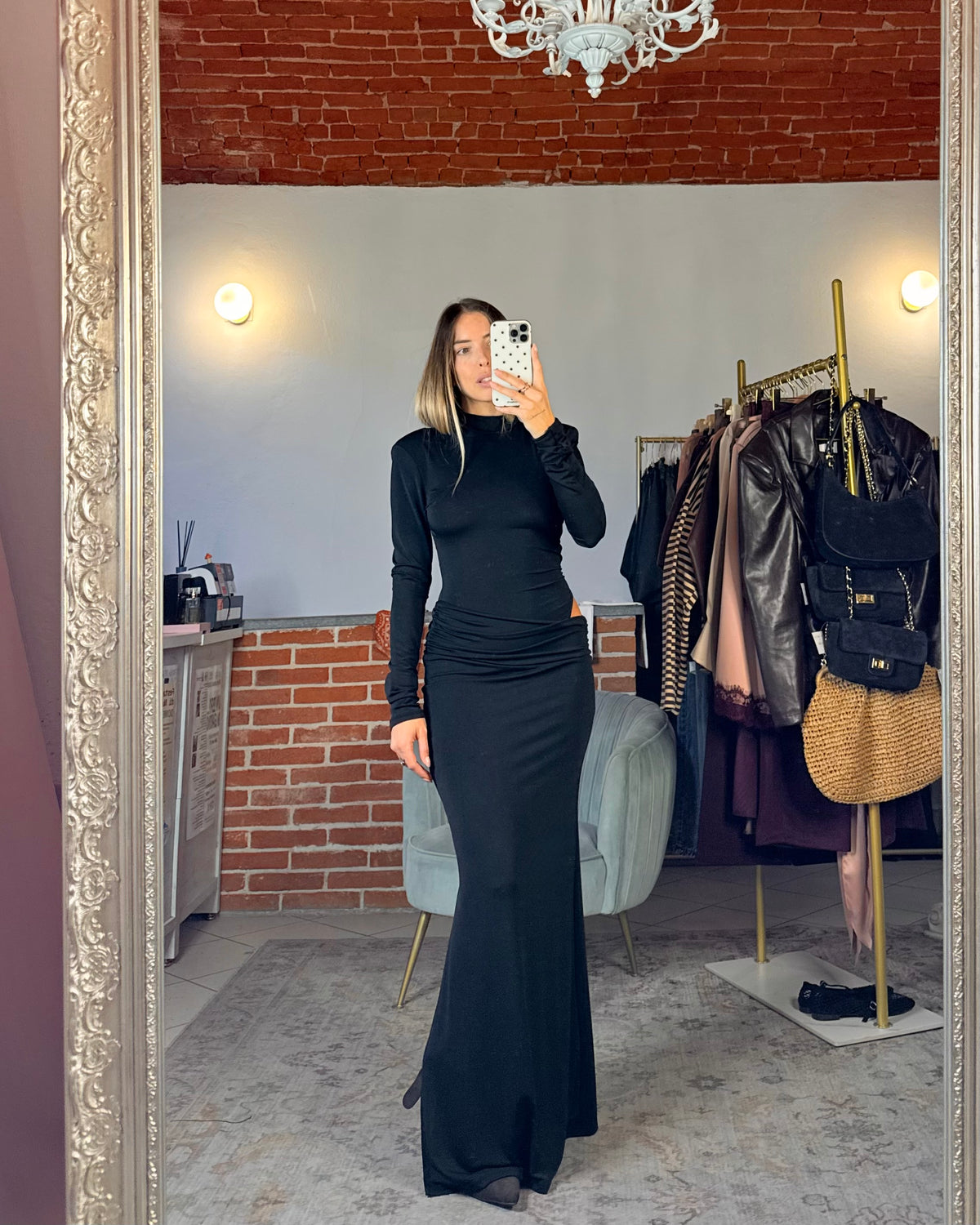 Abito lungo cut out
