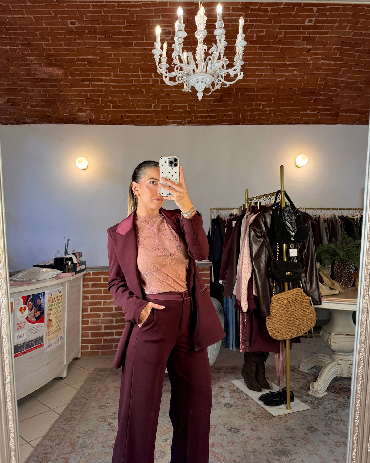 Tailleur inserti raso