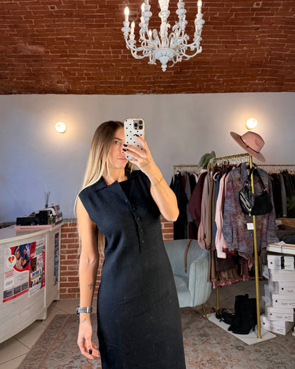 Abito smanicato in maglia