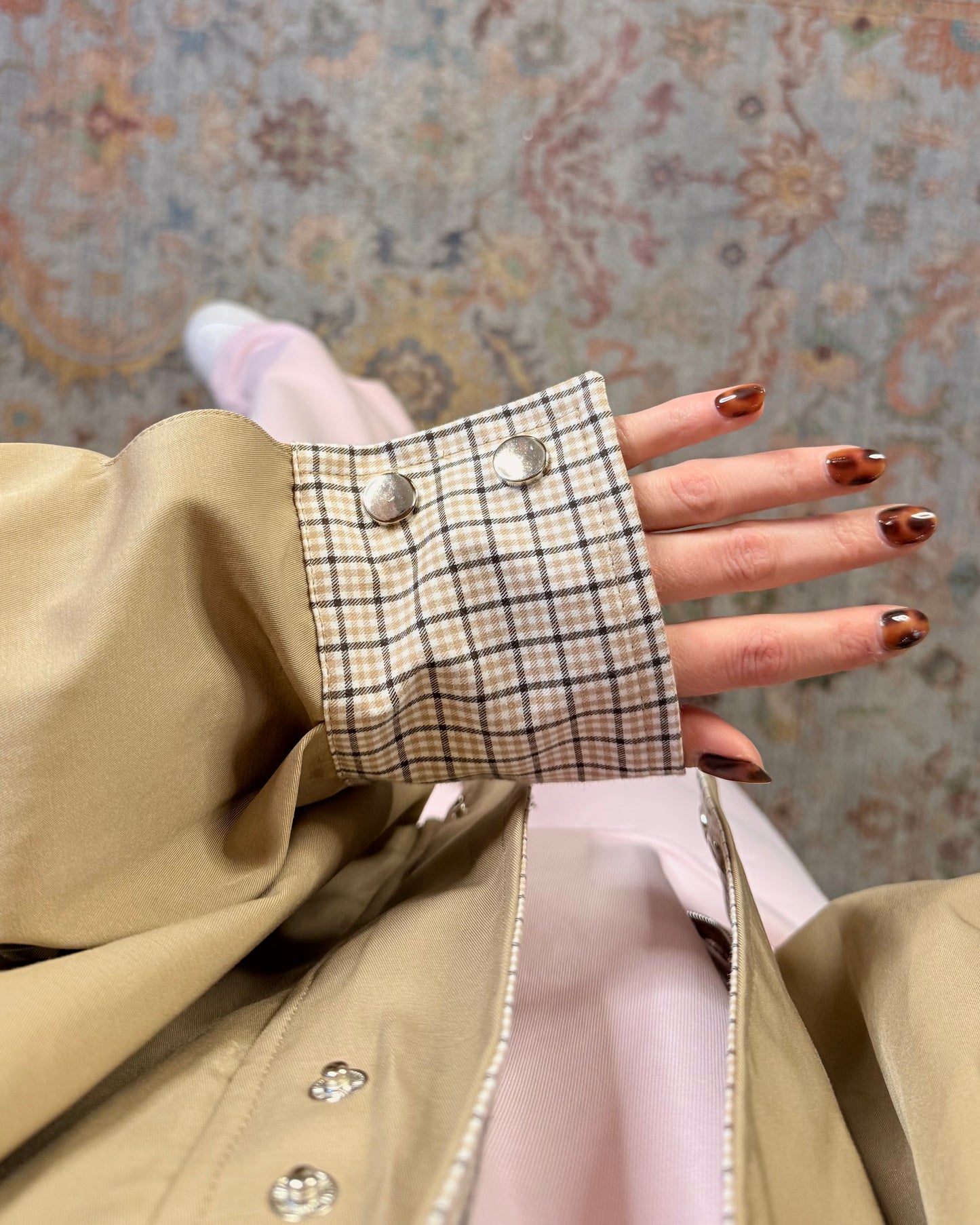 Bomber con inserti a quadretti