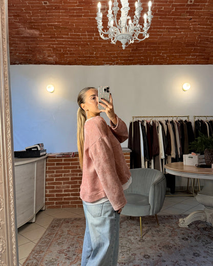 Felpa over in velluto