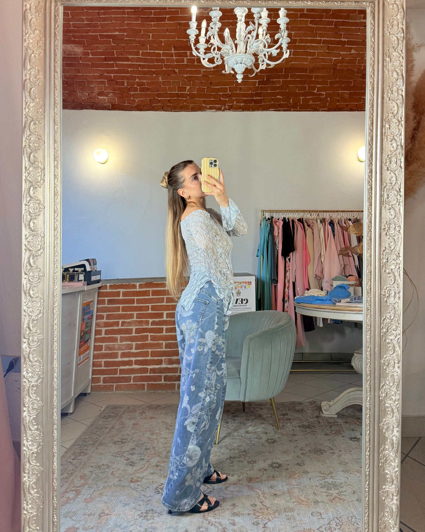 Denim floral