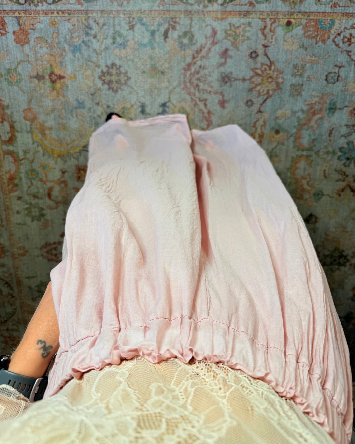 Pantalone over in mussola di cotone