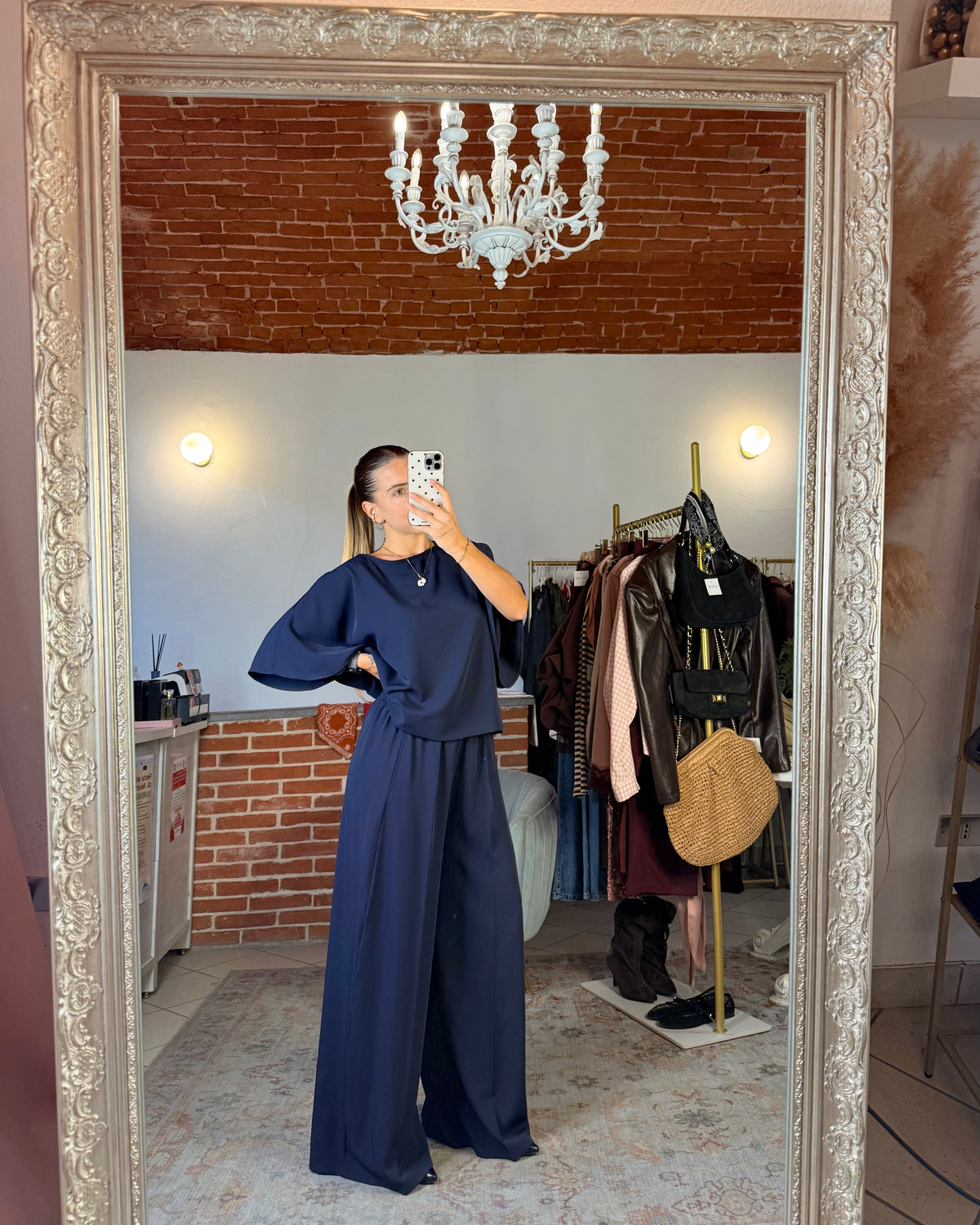 Pantalone in tessuto fluido