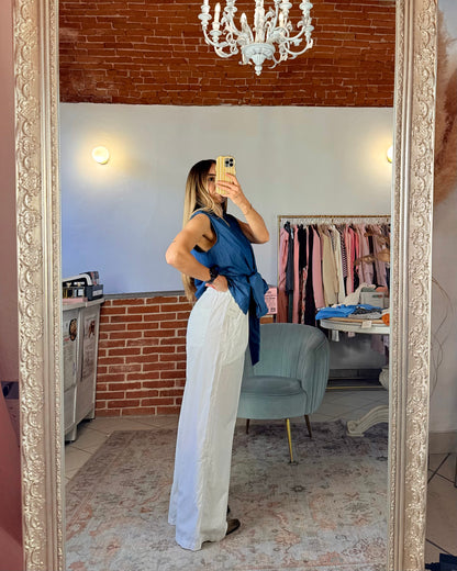 Baggy cotton trousers