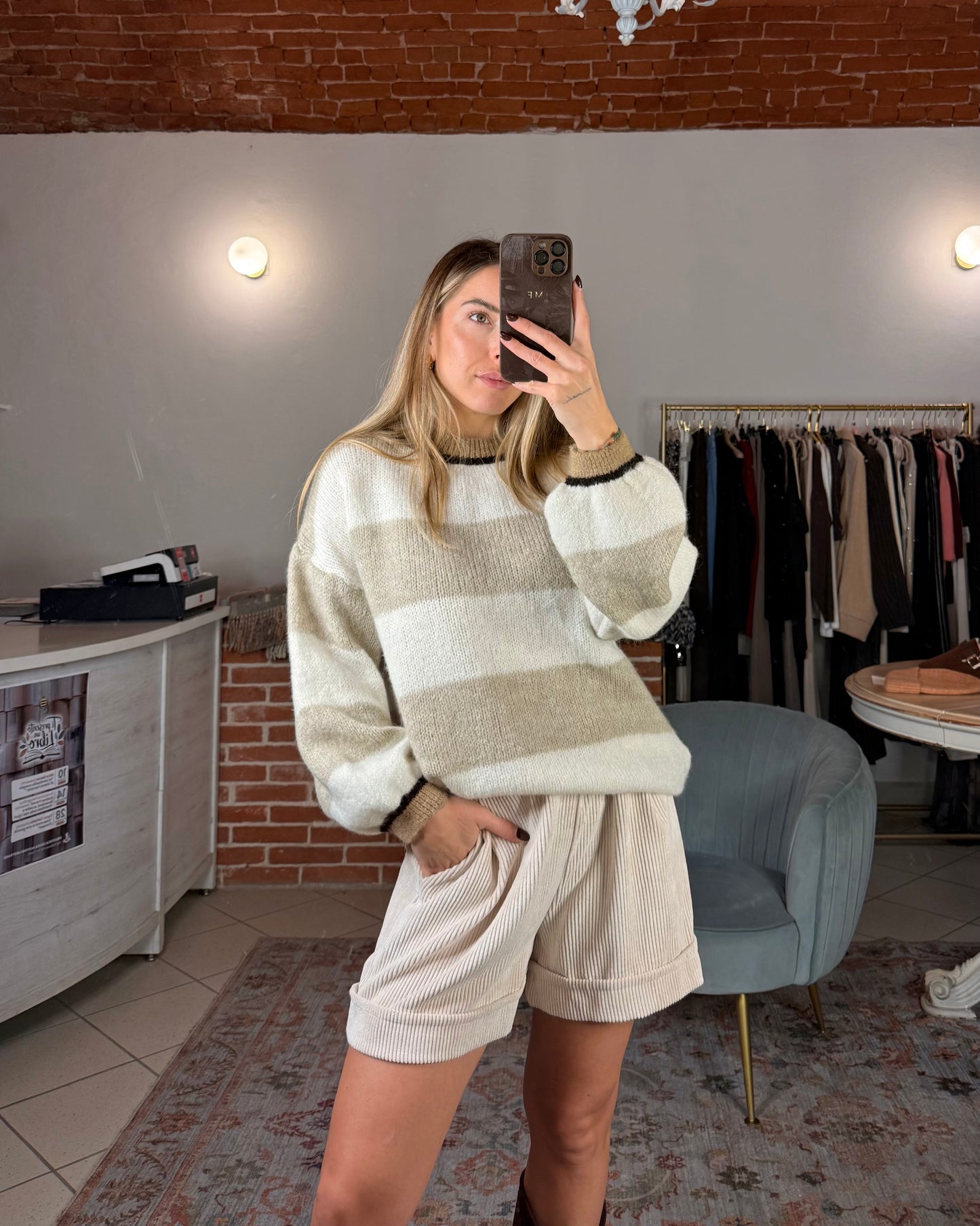 Maglione over a righe