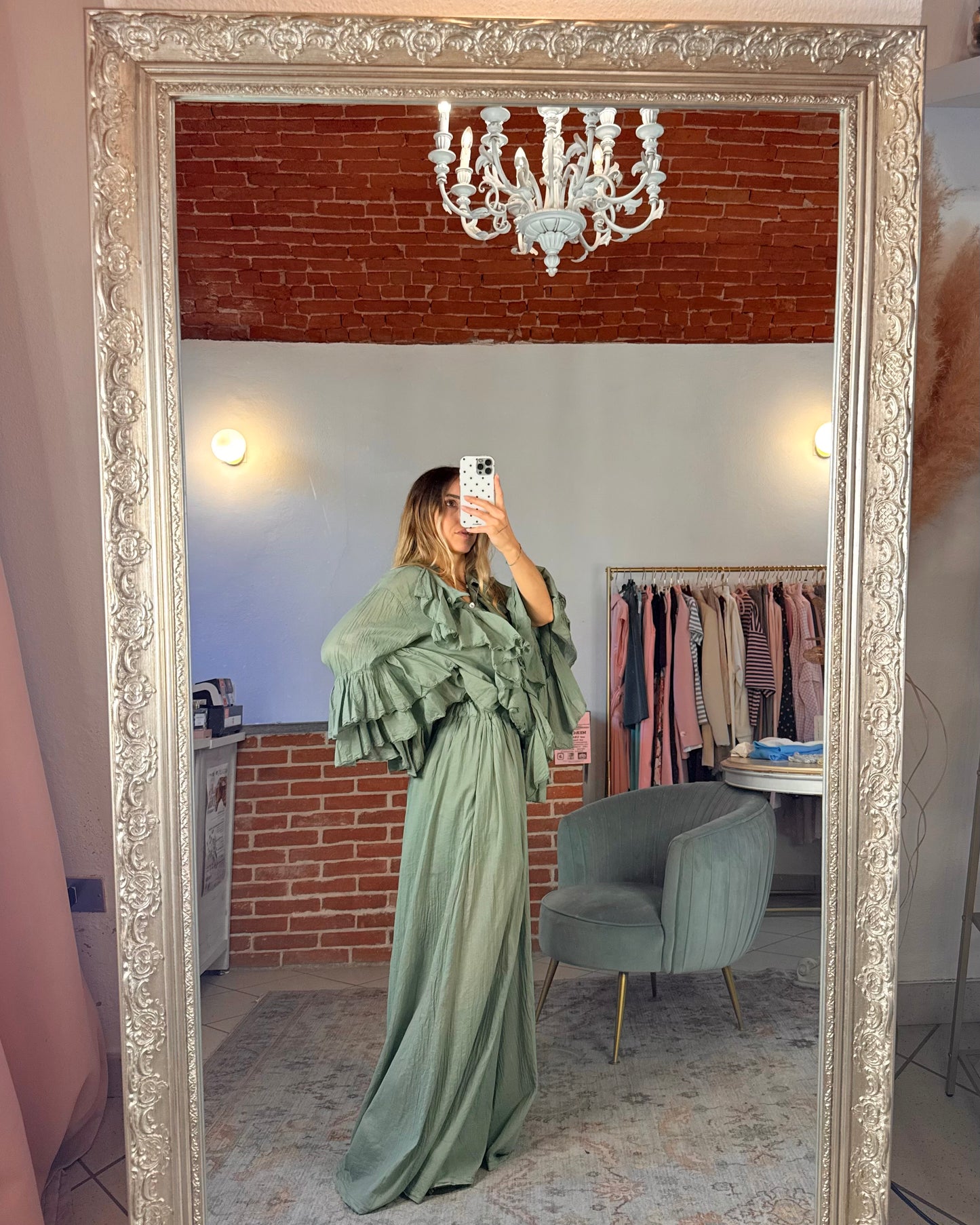 Pantalone over in mussola di cotone