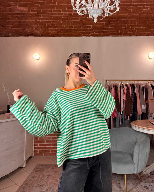 Maglia oversize a righe