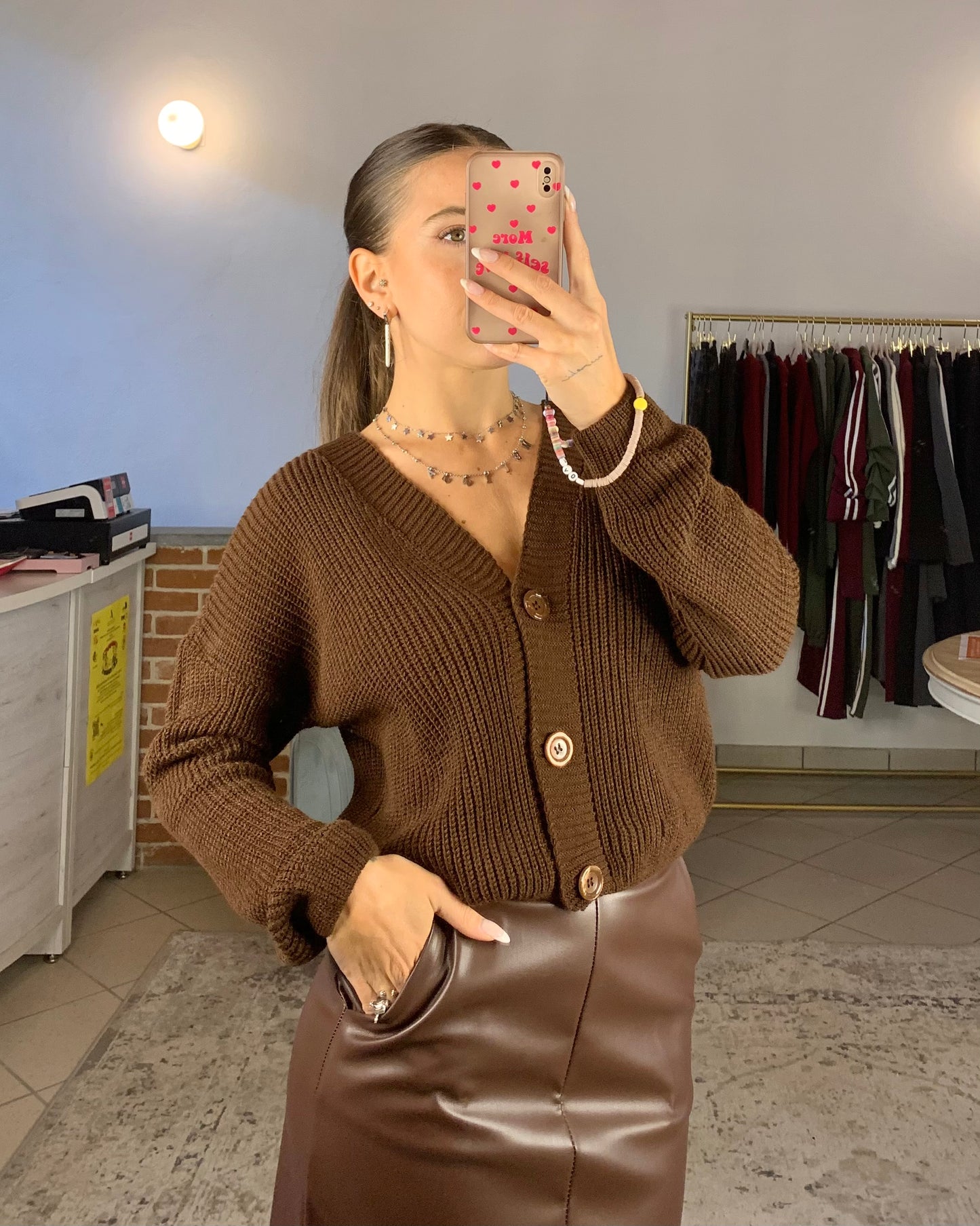 Cardigan con bottoni