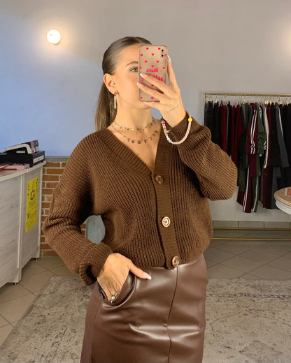 Cardigan con bottoni