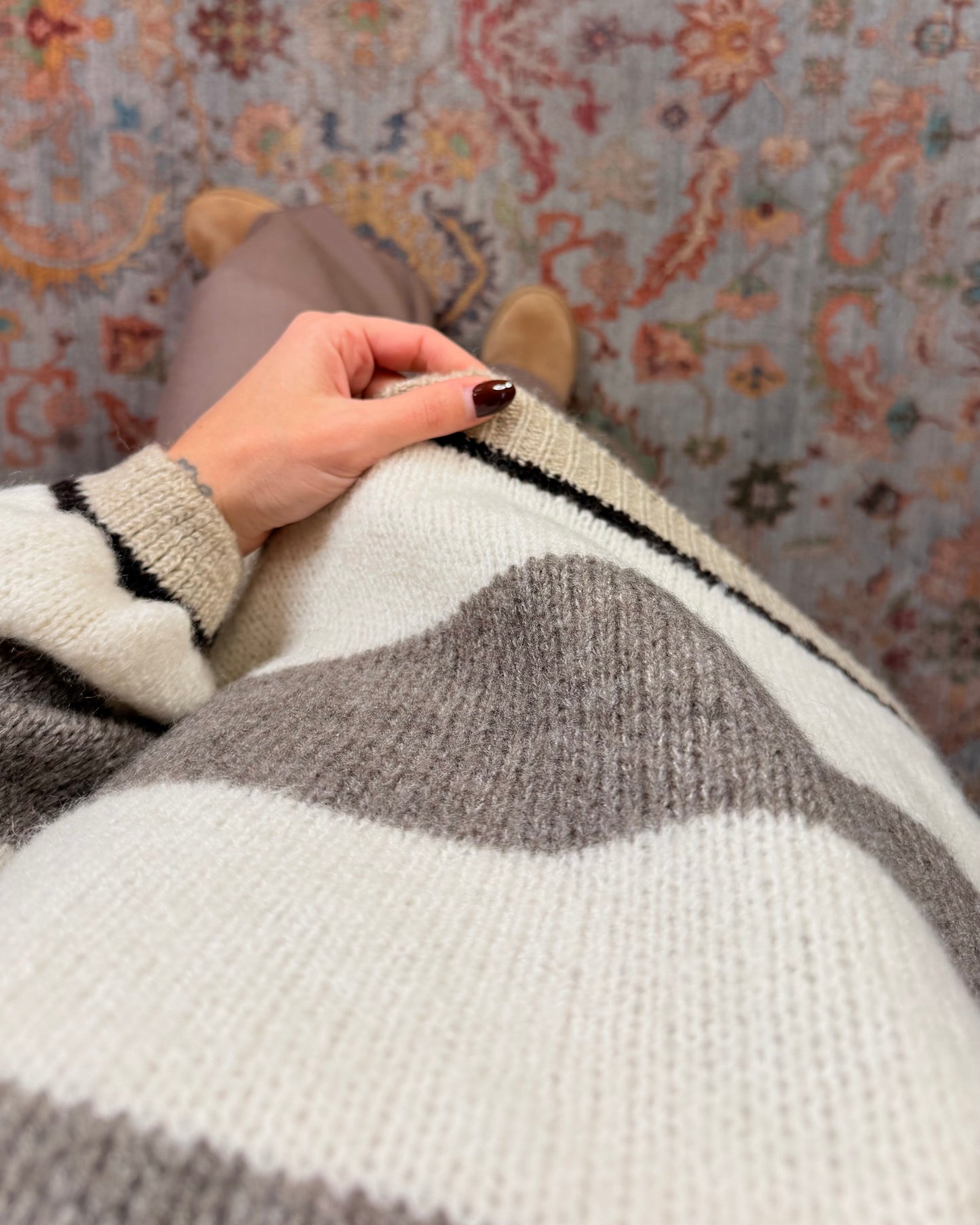 Maglione over a righe