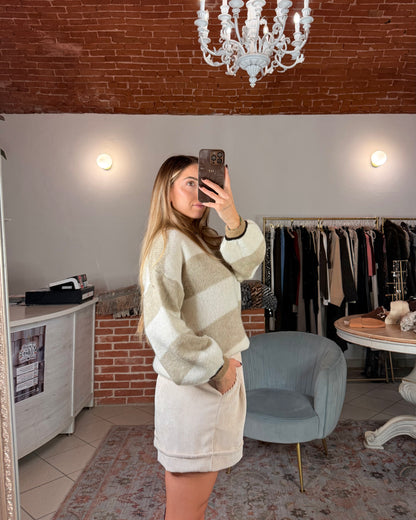 Maglione over a righe