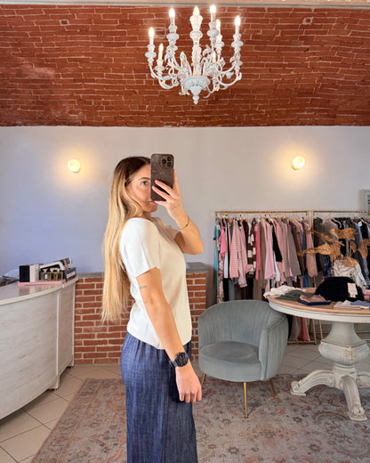T-shirt in maglia di viscosa