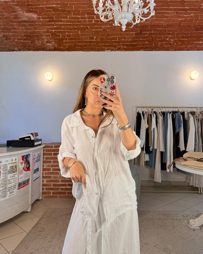 Camicia over in lino