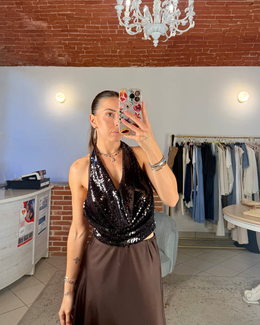 Top paillettes