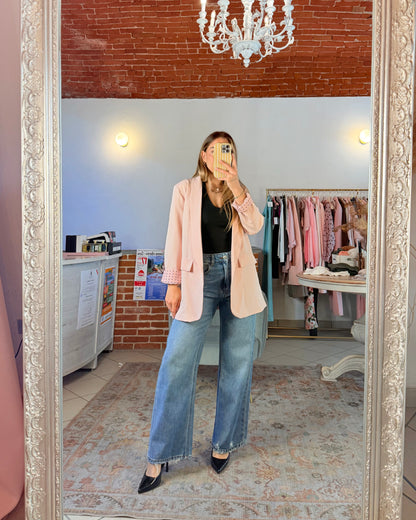 Blazer over senza bottoni