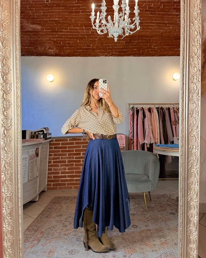 Gonna in denim leggero