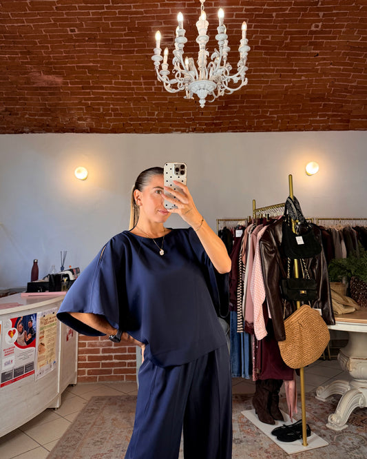 Blusa in tessuto fluido