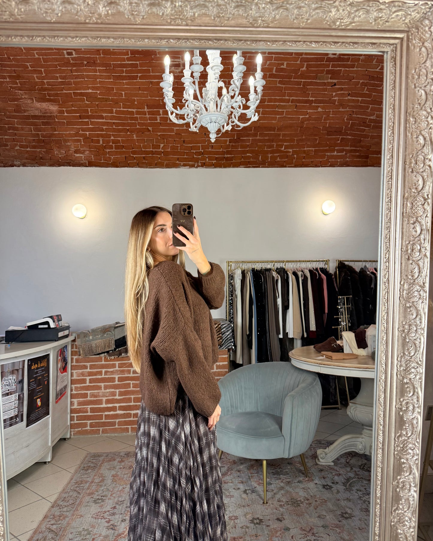 Fluffy mohair blend sweater