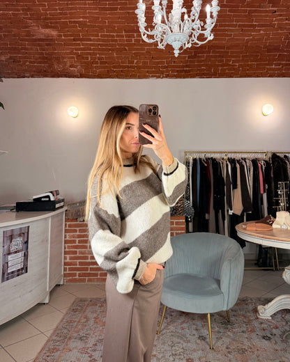 Maglione over a righe