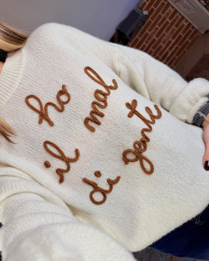 Maglione “Ho il mal di gente”