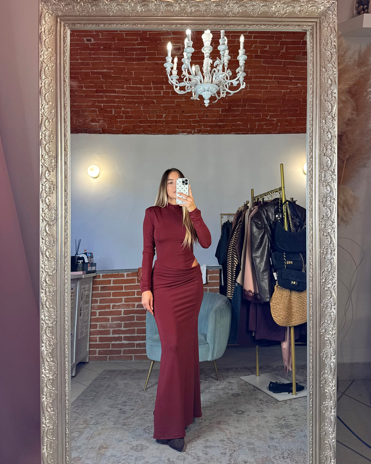 Abito lungo cut out