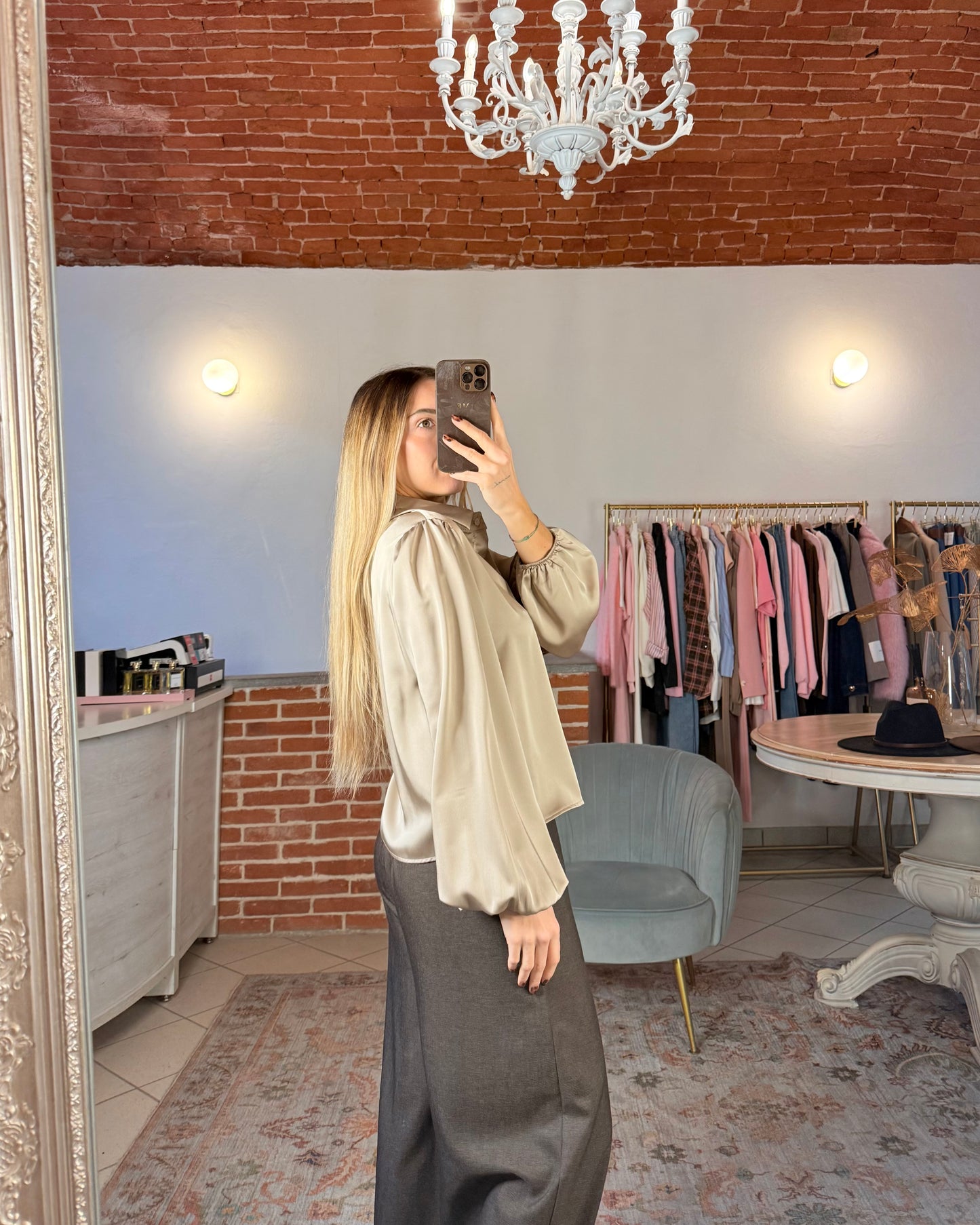 Camicia in raso