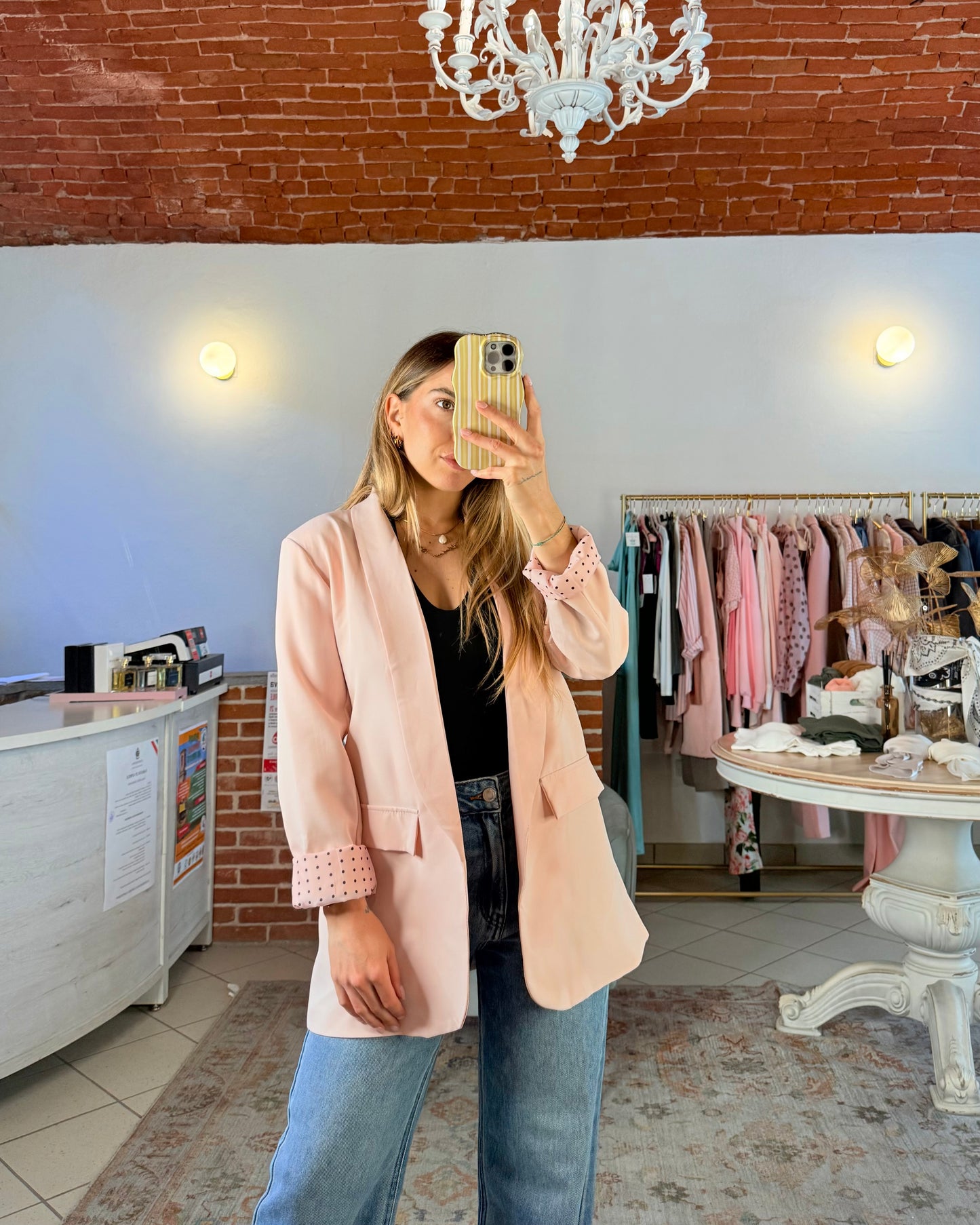 Blazer over senza bottoni