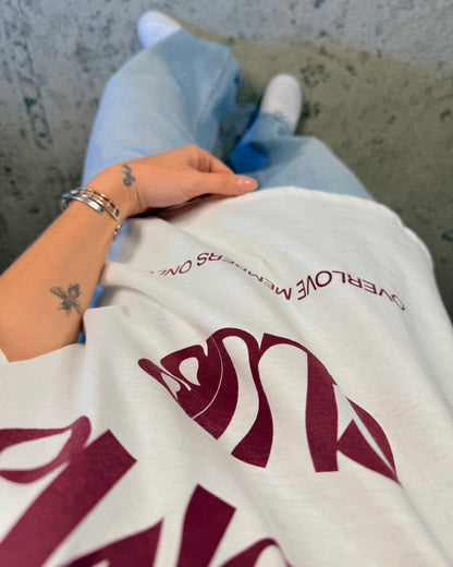 T-shirt oversize “COOL MOMS CLUB”