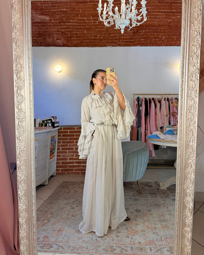 Pantalone over in mussola di cotone