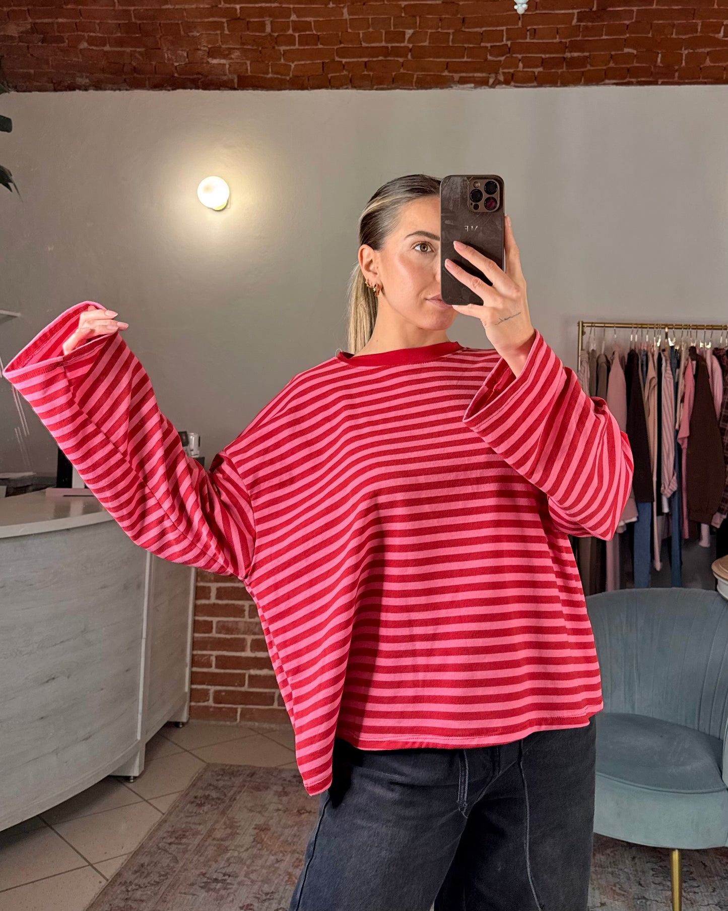 Maglia oversize a righe