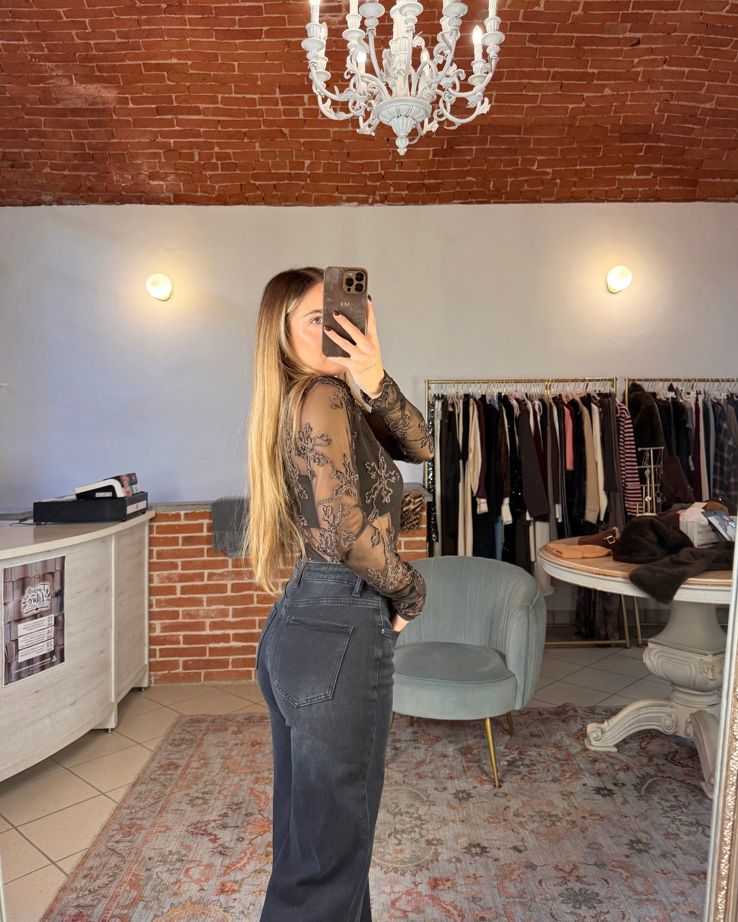 jeans à jambes larges