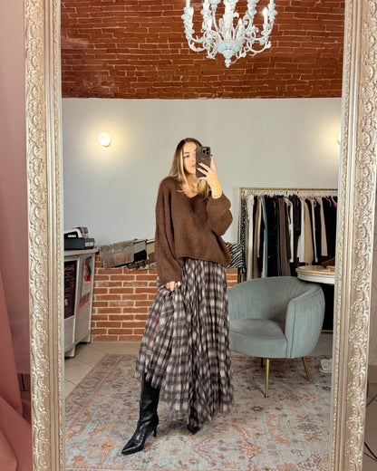 Fluffy mohair blend sweater