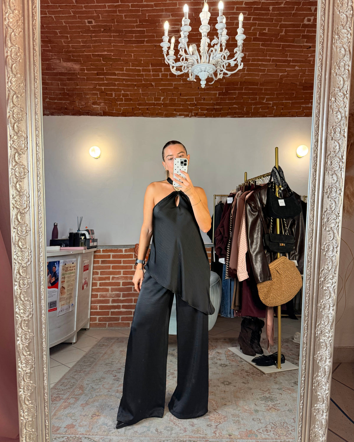 Pantalone in raso