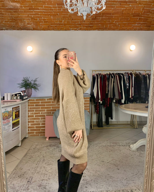 Abito in maglia con lurex