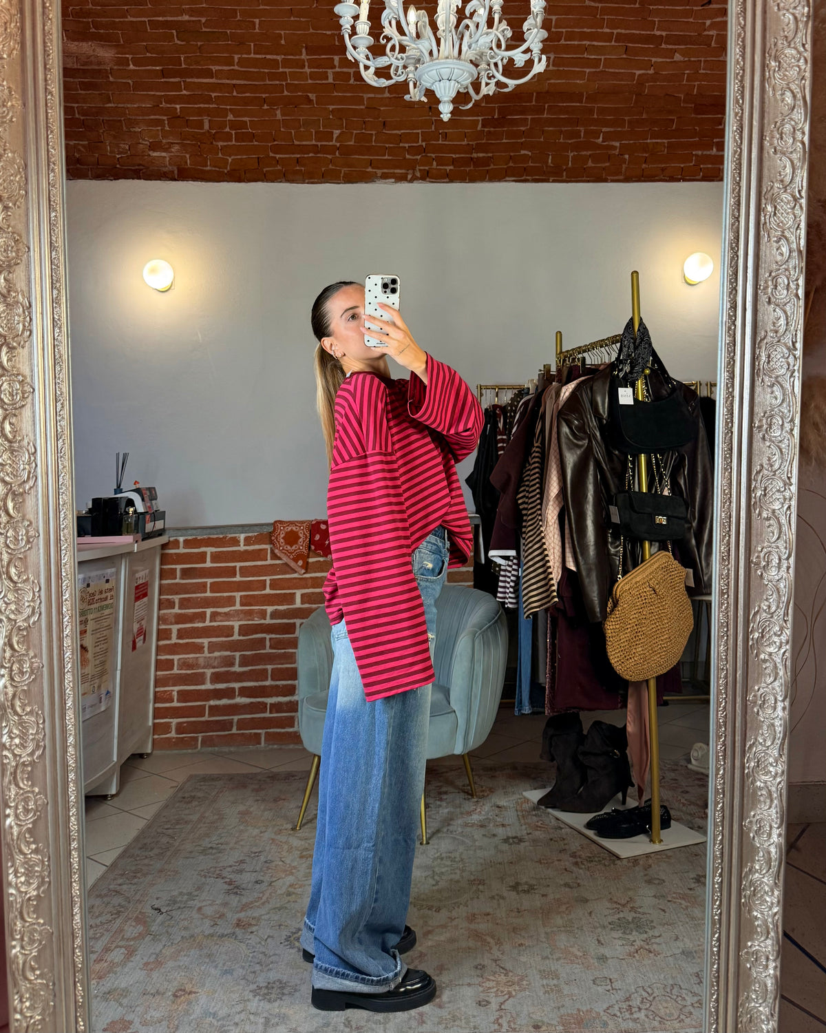 Maglia oversize a righe