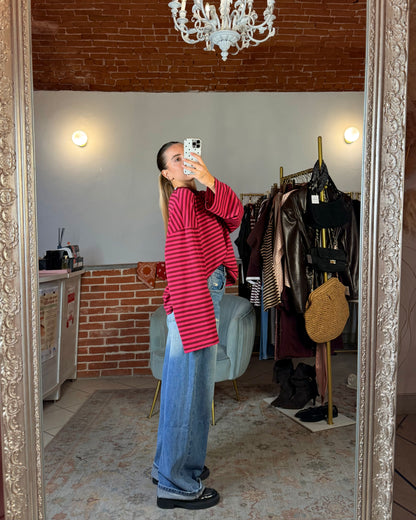 Maglia oversize a righe