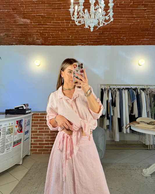 Camicia over in lino