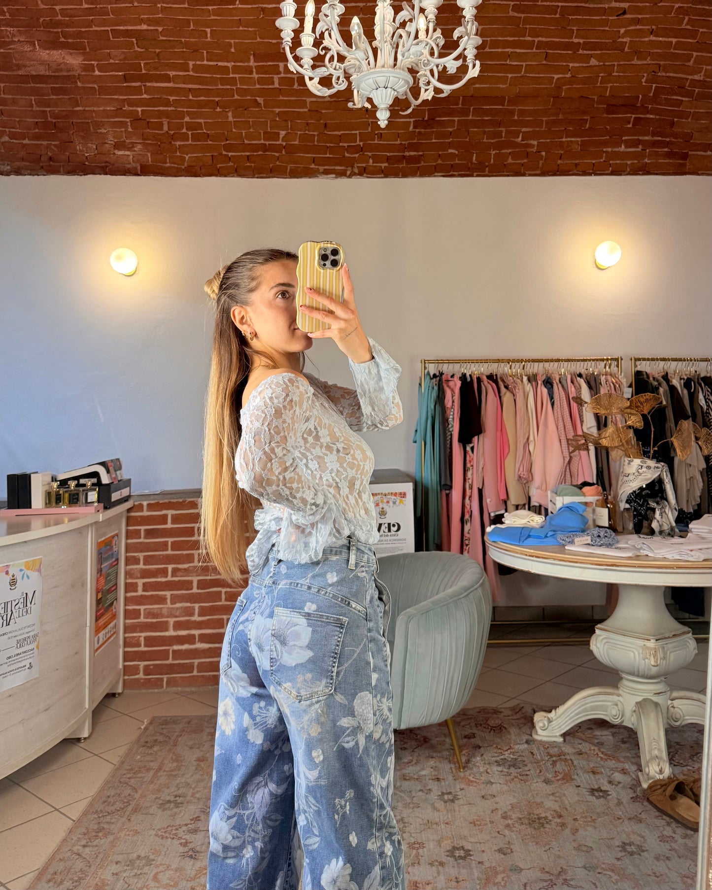 Denim floral