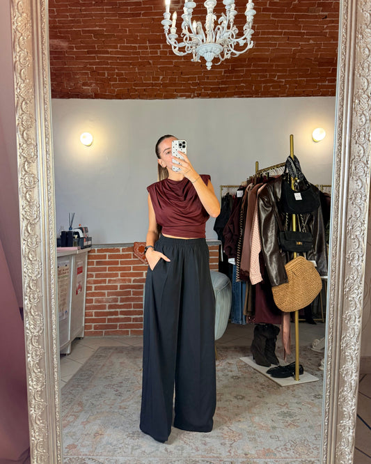 Pantalone in tessuto fluido