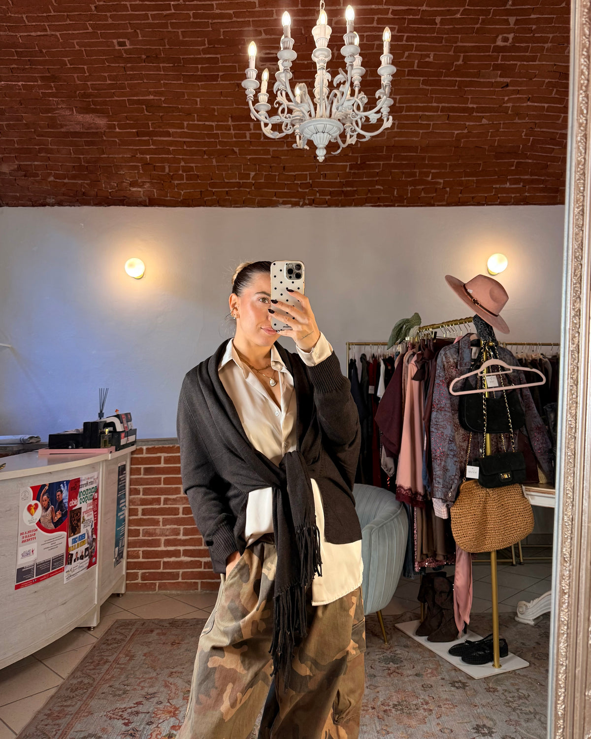 Cardigan con frange